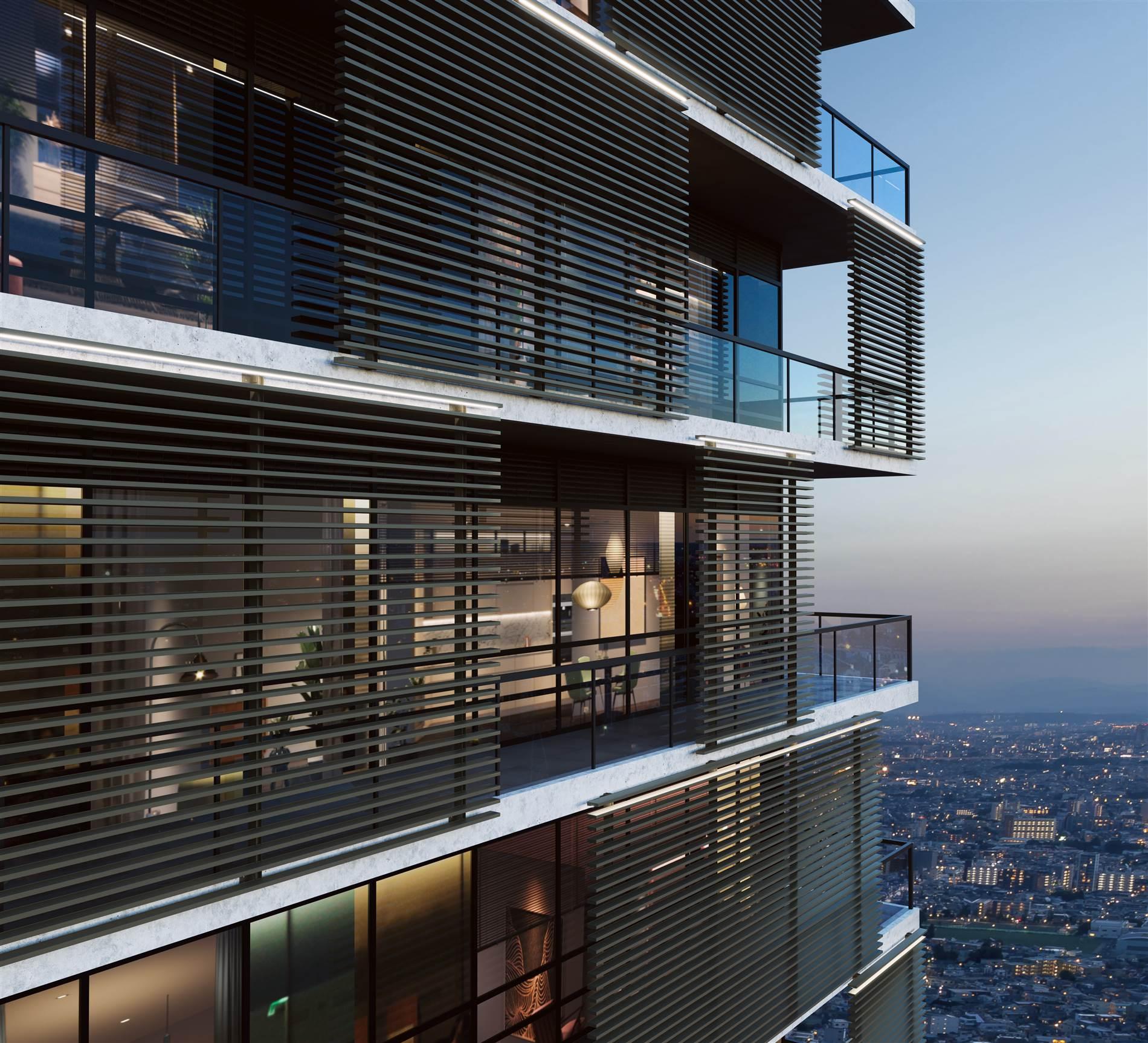 Aluminium louvre façade system